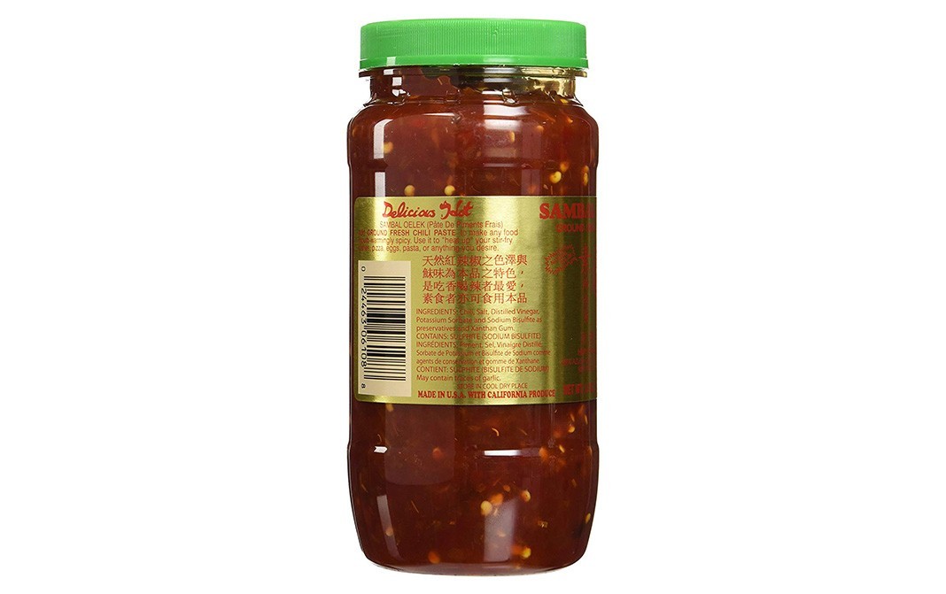Huy Fong Foods Inc. Sambal Oelek Ground Fresh Chilli Paste   Glass Jar  510 grams